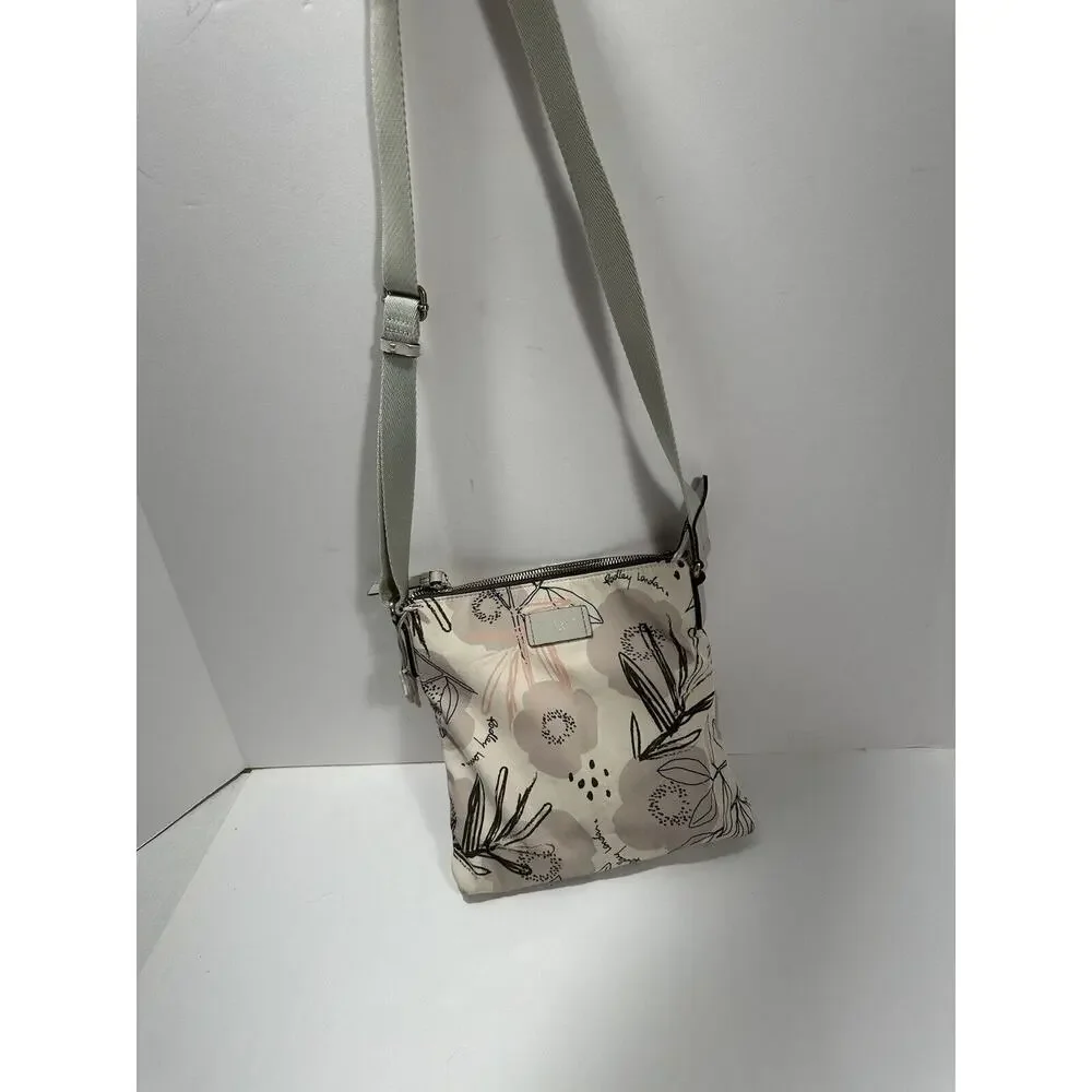 Radley London Desert Floral Signature Cross Body Shoulder Bag Purse w/ Dog Charm